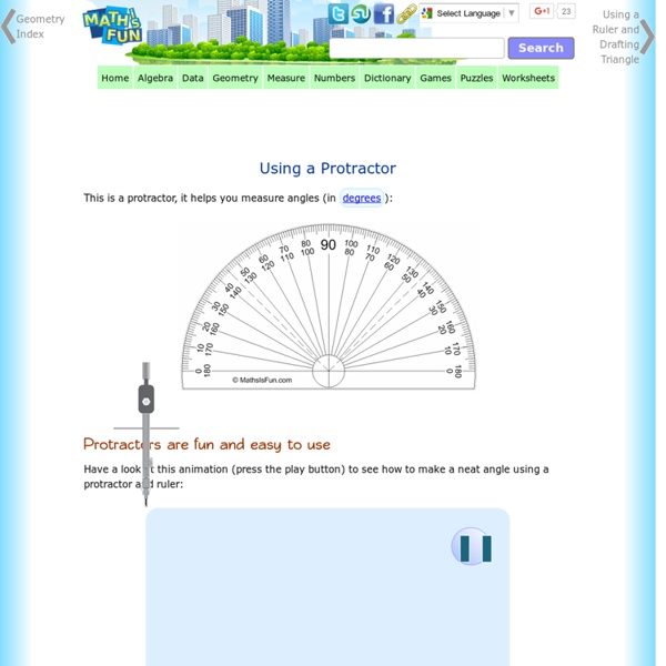 Using a Protractor