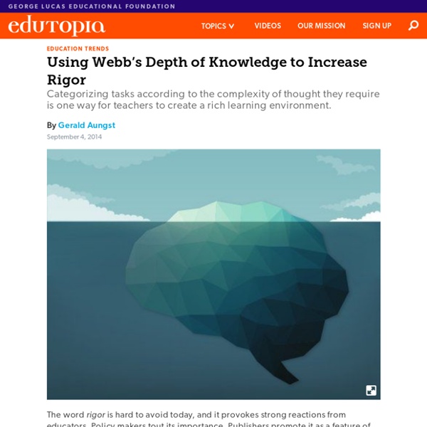 Using Webb's Depth of Knowledge to Increase Rigor