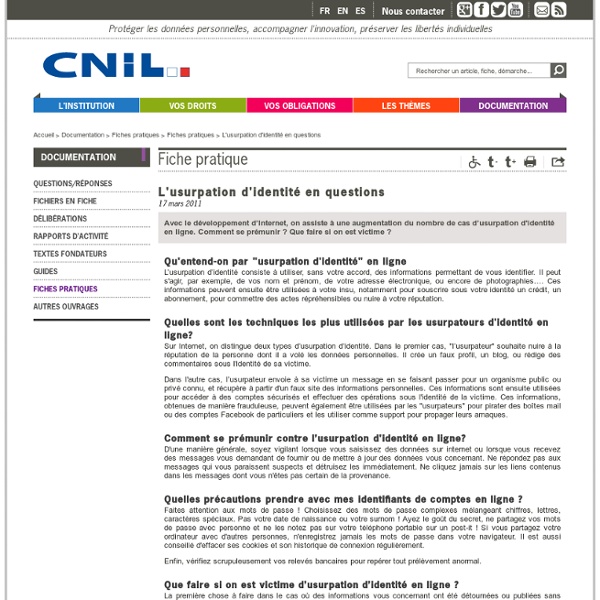 Quelques définitions données par la CNIL