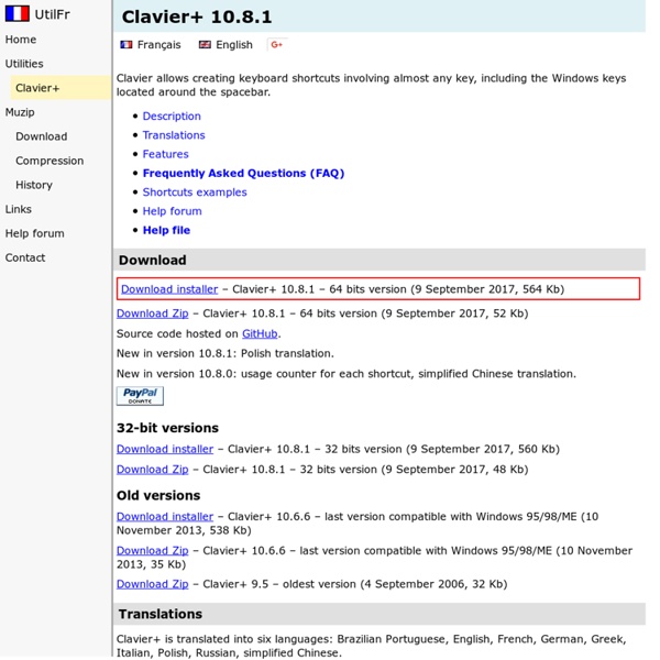 UtilFr – Clavier+ 10.6.4