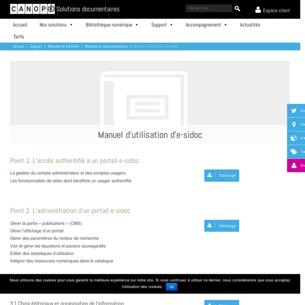 Manuel d’utilisation d’e-sidoc - Solutions documentaires