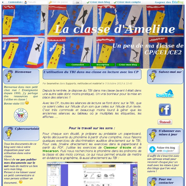 L'utilisation du TBI dans ma classe en lecture avec les CP