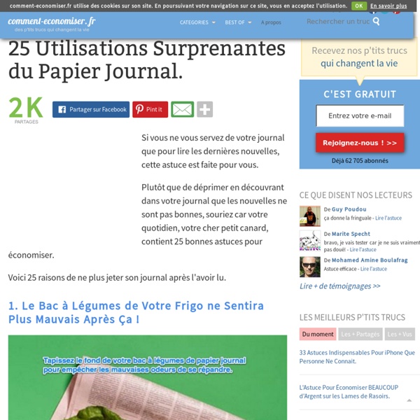 25 Utilisations Surprenantes du Papier Journal.