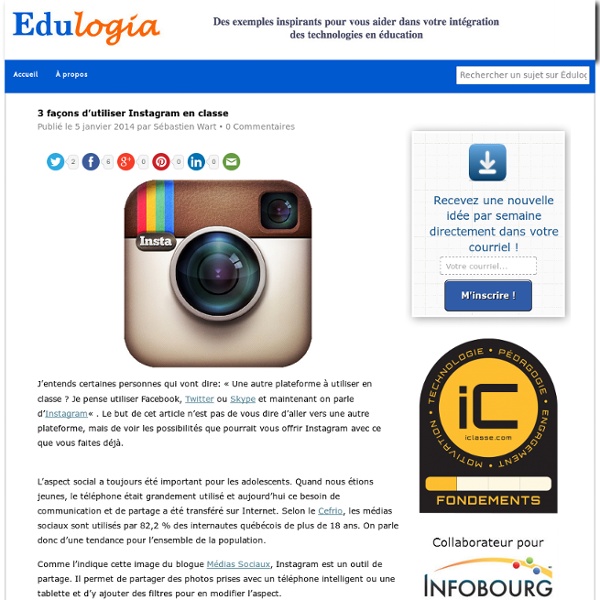 3 façons d'utiliser Instagram en classe