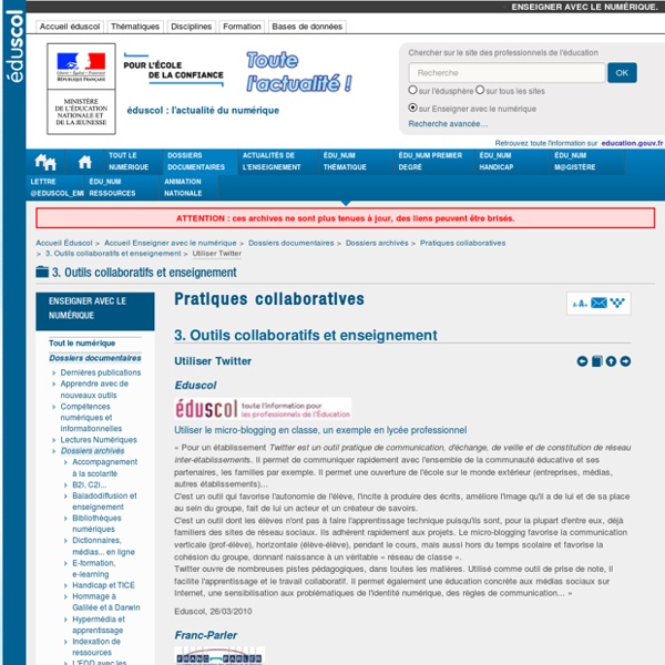 Utiliser Twitter — Enseigner avec le numérique