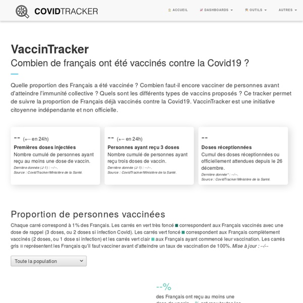 VaccinTracker Covid19 : nombre de français vaccinés - CovidTracker