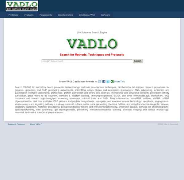 VADLO - Life Sciences Search Engine