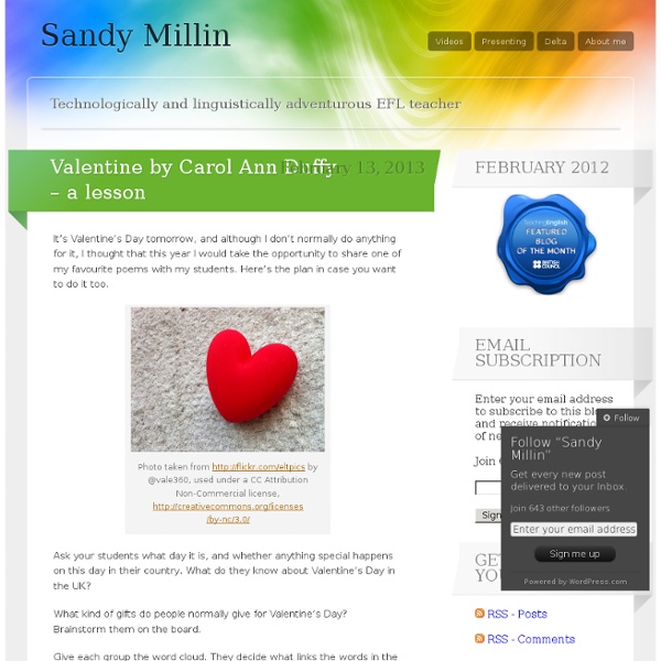 Valentine by Carol Ann Duffy – a lesson