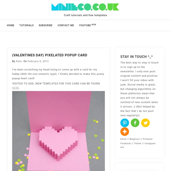 {Valentines day} pixelated popup card