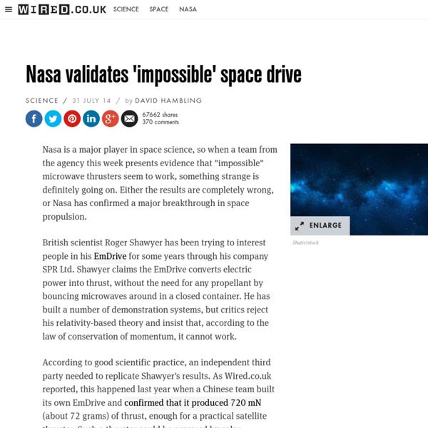 Nasa validates 'impossible' space drive