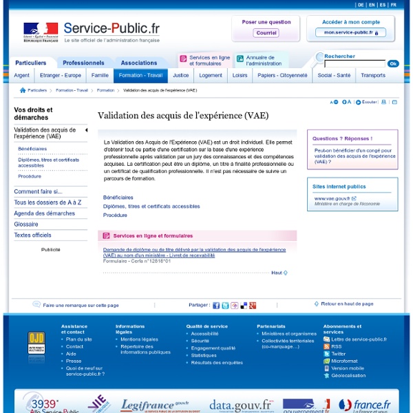 Service-public.fr > VAE