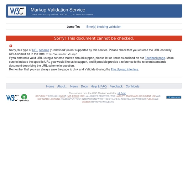 The W3C Markup Validation Service