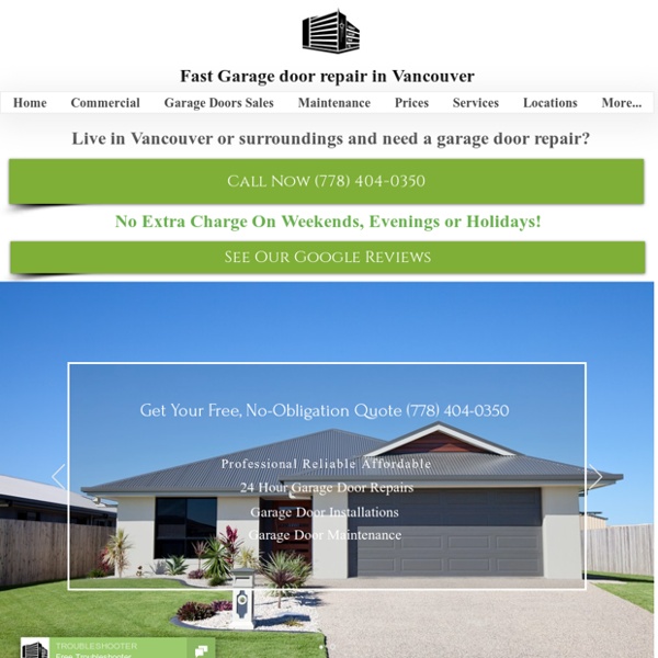 Vancouver Garage Door Repair and Installation