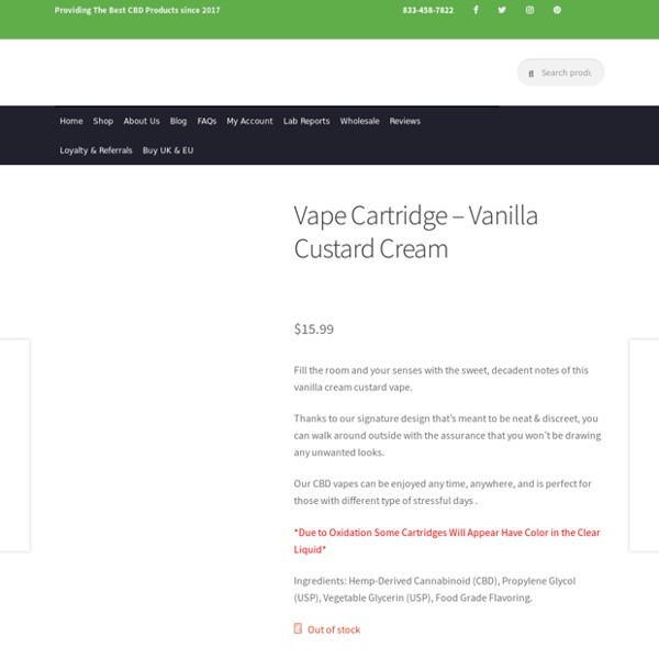 Buy Vanilla Custard CBD Cartirdge - JustCBD