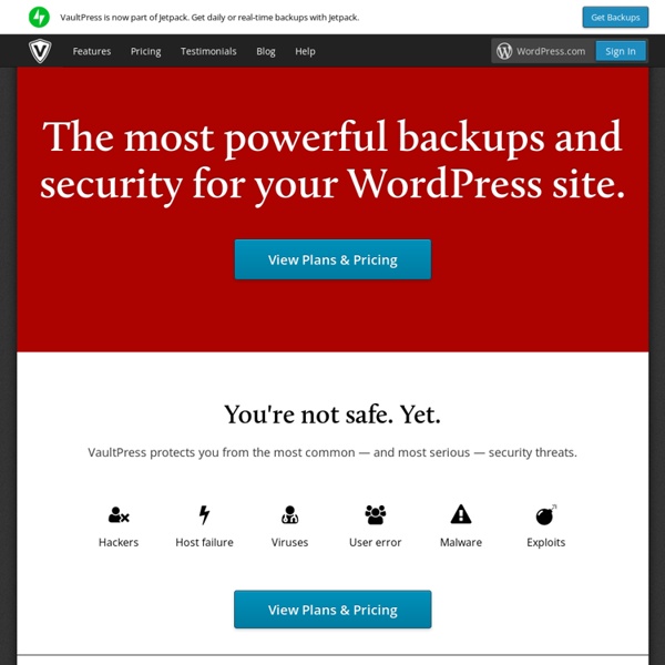 VaultPress — Safeguard your site