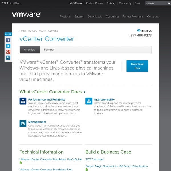 vCenter Converter: P2V Virtual Machine Converter - United States