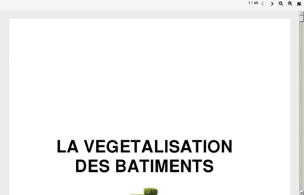 Végétalisation des bâtiments