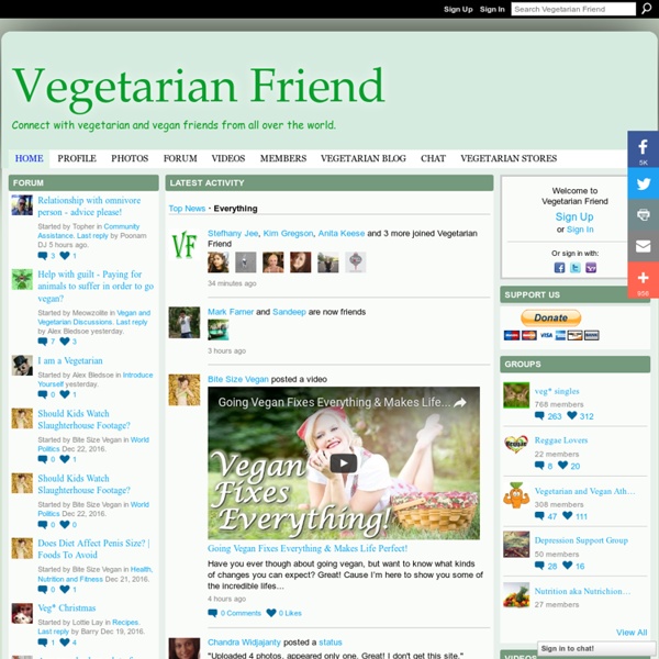 Vegetarian Friend - Connect with vegetarian and vegan friends from all over the world.