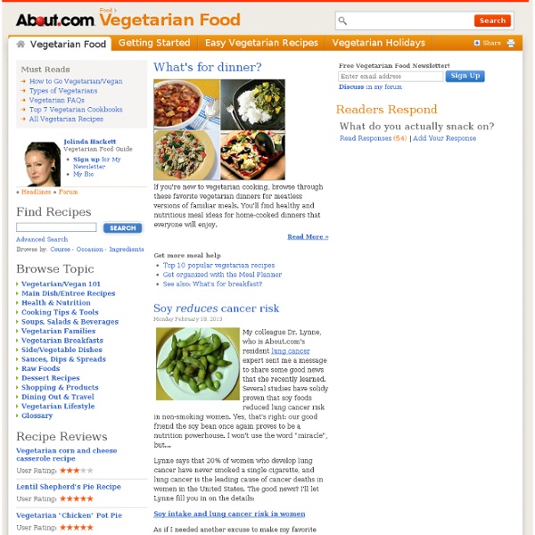 Vegetarian Food - Vegan Recipes - Vegetarian Cooking - Raw Food Recipes - Easy Vegetarian Recipes - Vegetarian Diets - Vegan Meals - Vegetable Dishes