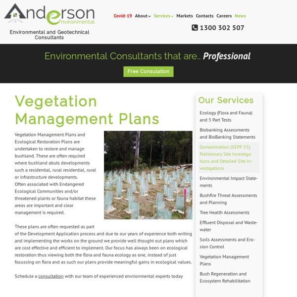 Vegetation Management Plans