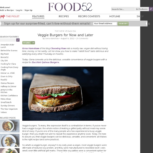 Veggie Burgers for Now and Later - an article from Food52