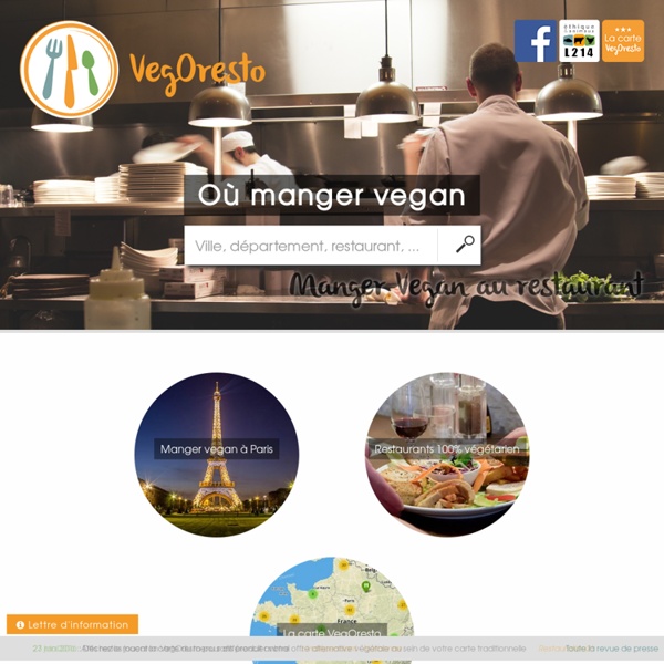 VegOresto - Mangez vegan au restaurant : trouvez la bonne adresse à Paris et ailleurs !