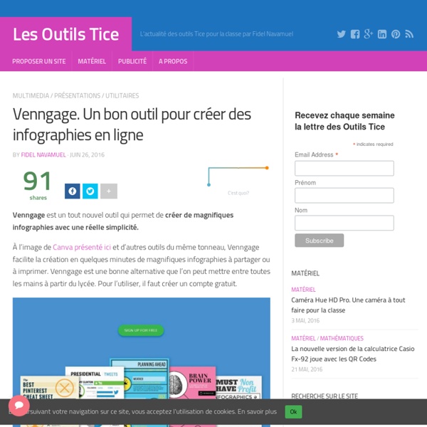 Vengagge. Un bon outil pour créer des infographies en ligne – Les Outils Tice