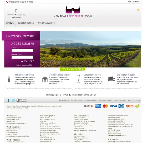 Vente privée de vins: VentealaPropriete.com