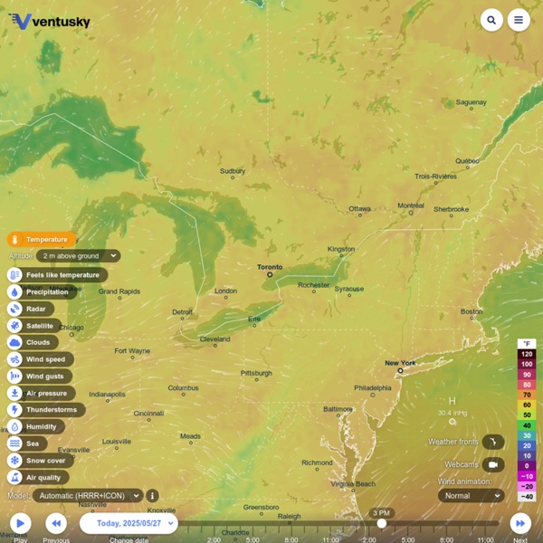 Ventusky - cartes de prévision météo