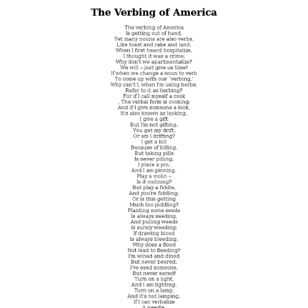 Verbing of America