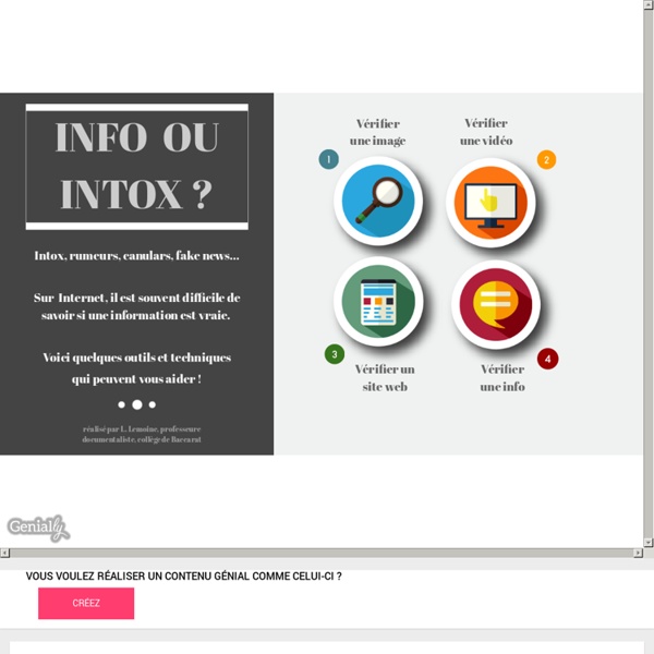 Info ou intox : comment vérifier ? by baccadoc on Genially