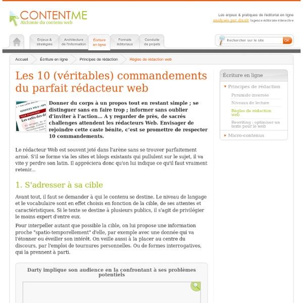 Les 10 (véritables) commandements du parfait rédacteur web
