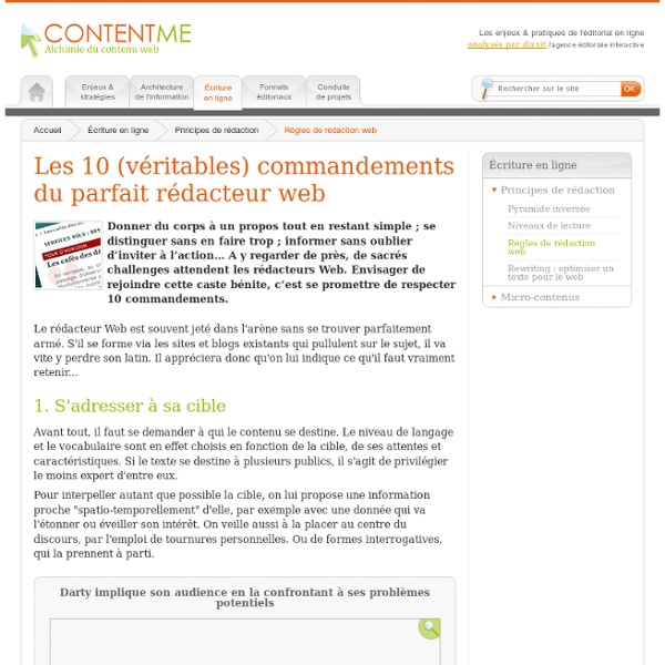 Les 10 (v?ritables) commandements du parfait r?dacteur web