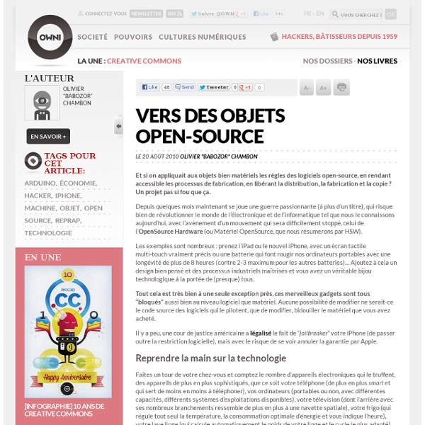 Vers des objets open-source » Article » OWNI, Digital Journalism