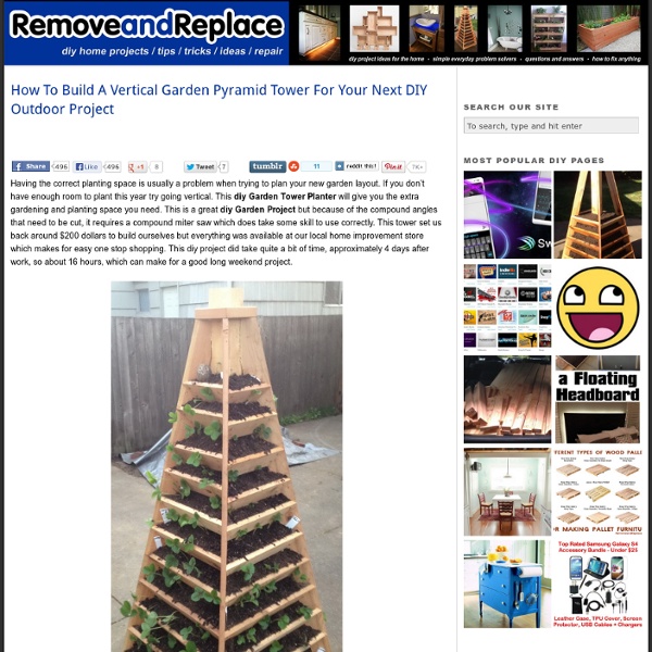 How To Build A Vertical Garden Pyramid Tower For Your Next DIY Outdoor Project