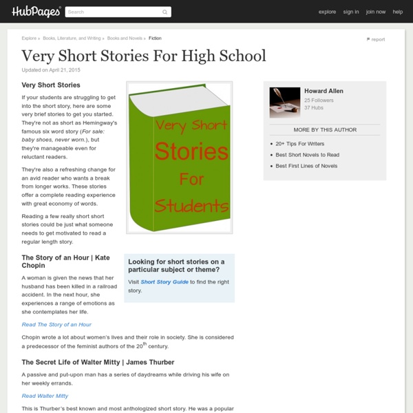 Very Short Stories For High School