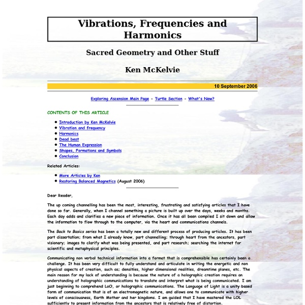 Vibrations, Frequencies, Harmonics