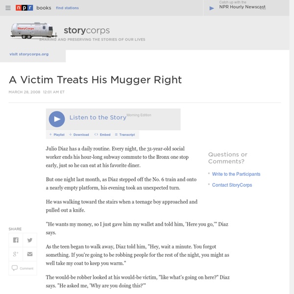 A Victim Treats His Mugger Right