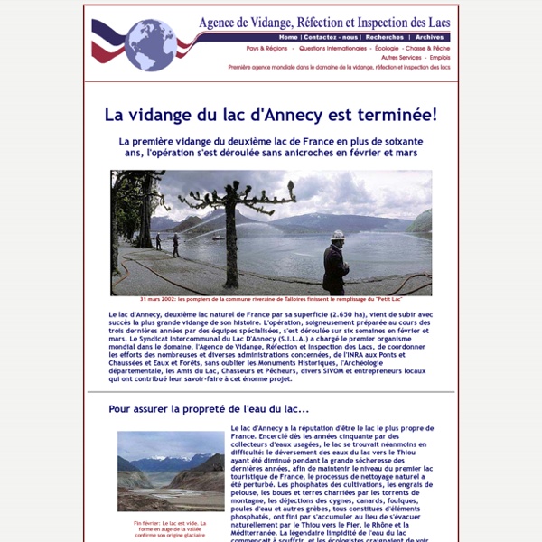 Vidange du Lac d'Annecy, printemps 2002