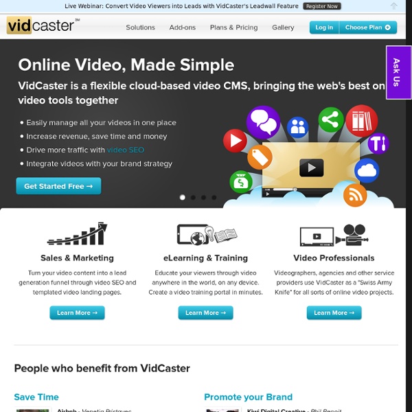 VidCaster - Online Video Platform & Video Site Creator