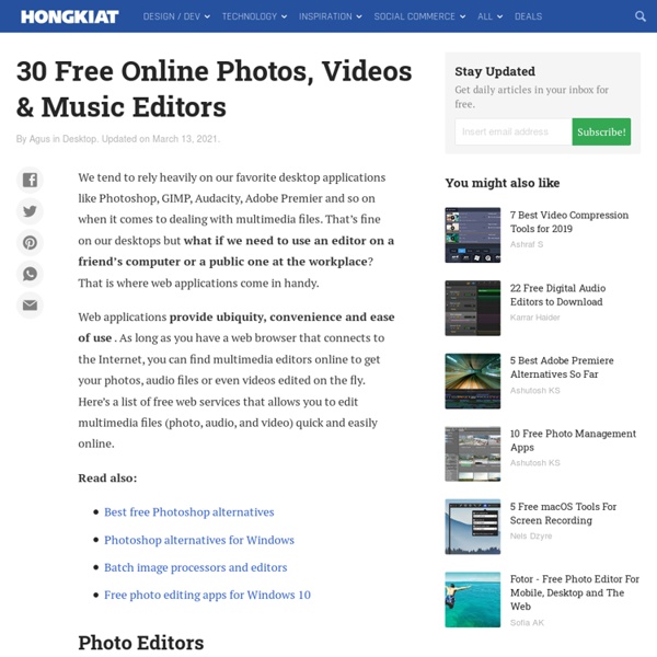 Video Editing: 30 Free Tools and Web Services To Get Things Done