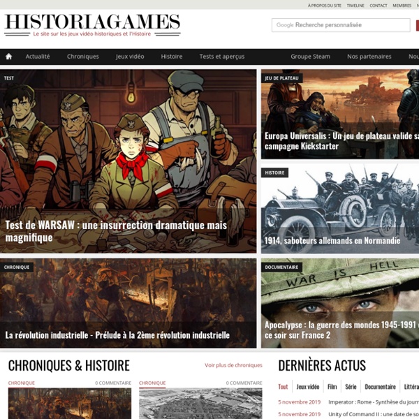 Le site des jeux vidéo historiques et de l'Histoire
