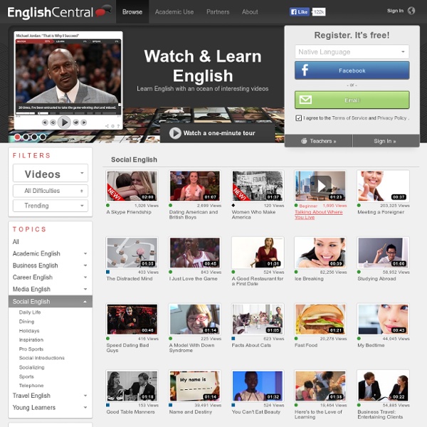 Video lessons - Social English