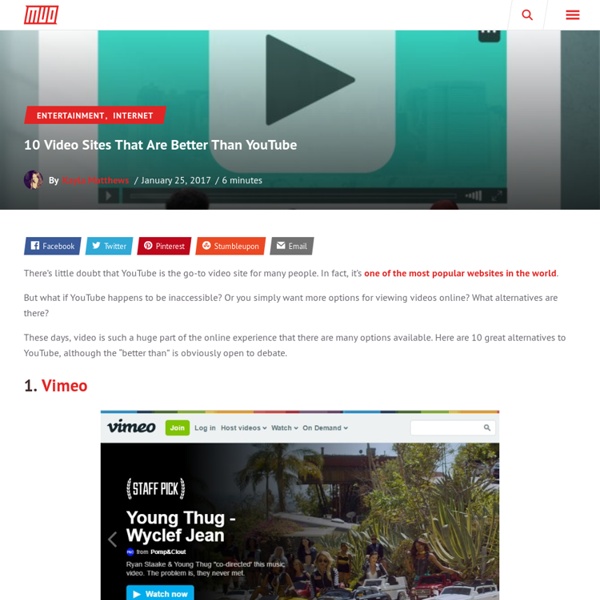 12 Video Sites That Are Better Than YouTube