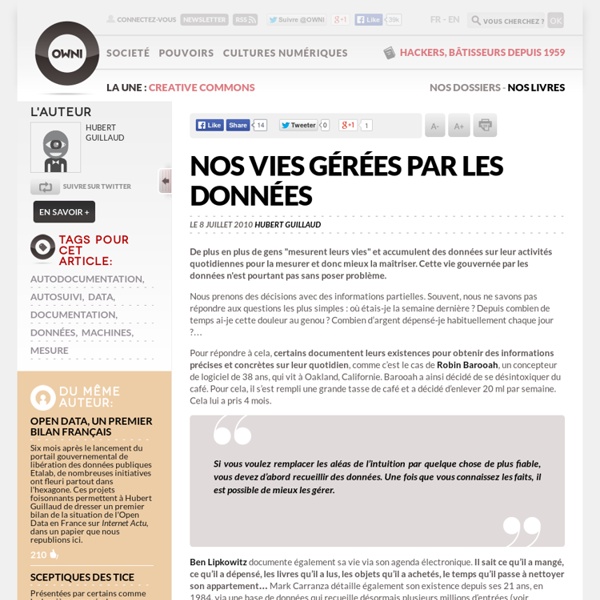 Nos vies gérées par les données » Article » OWNI, Digital Journalism