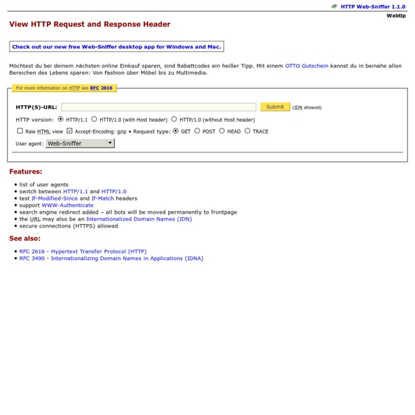 View HTTP Request and Response Header