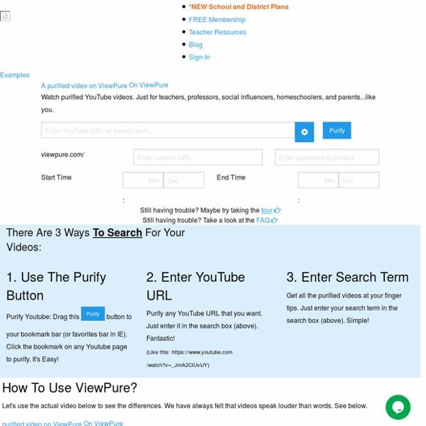 ViewPure / Videos Without Clutter