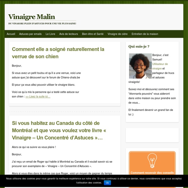 Vinaigre : Trucs et Astuces