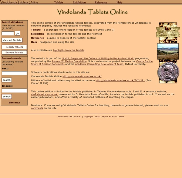 Vindolanda Tablets Online