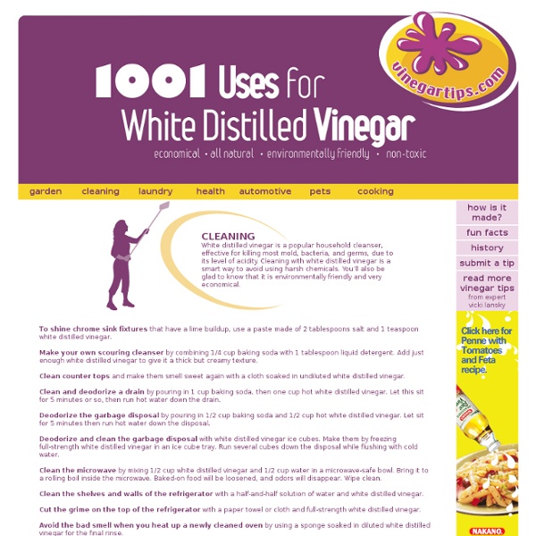 Vinegar Tips - Cleaning with Vinegar